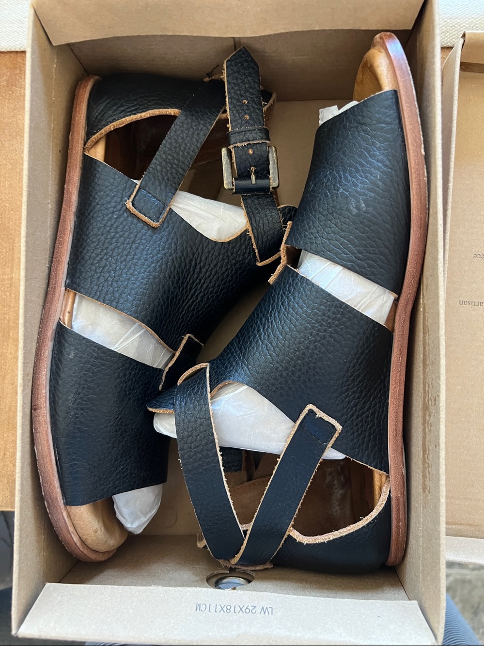 Sundance, Geé WaWa black soft leather gladiator sandals 9-1/2